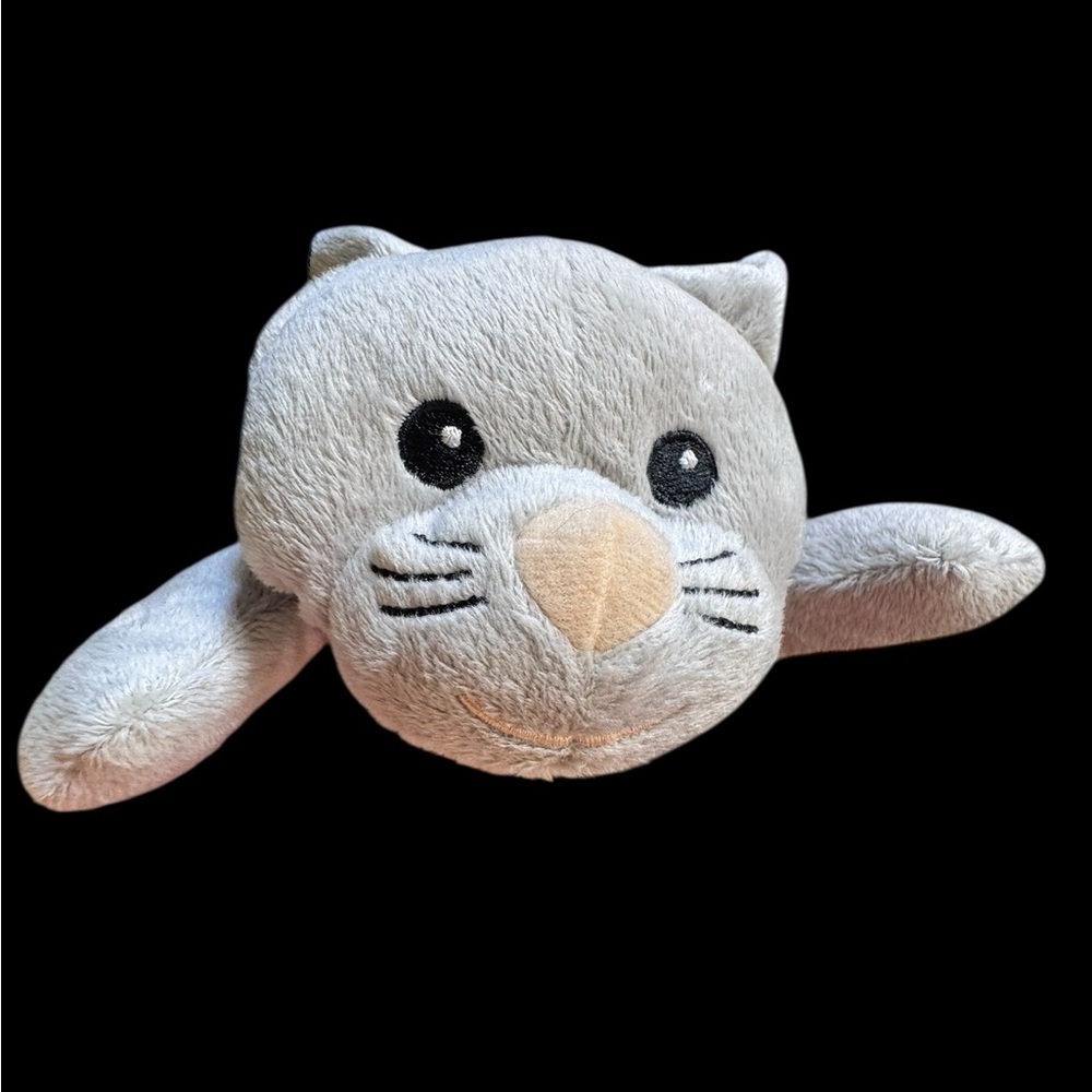 Melissa & Doug Gray Plush Companion 9” Gray Kitty Laying Down Stuffed Animal Toy